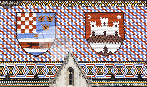 Image of Roof on St Marks church in Zagreb