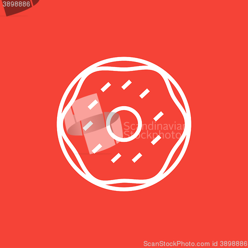 Image of Doughnut line icon.