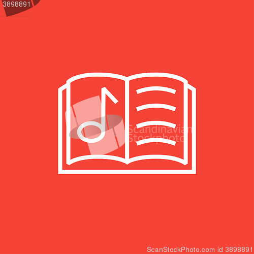 Image of Music book line icon.