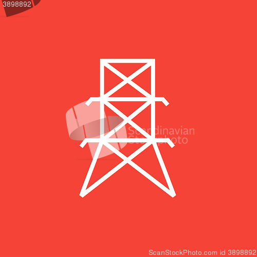 Image of Electric tower line icon.