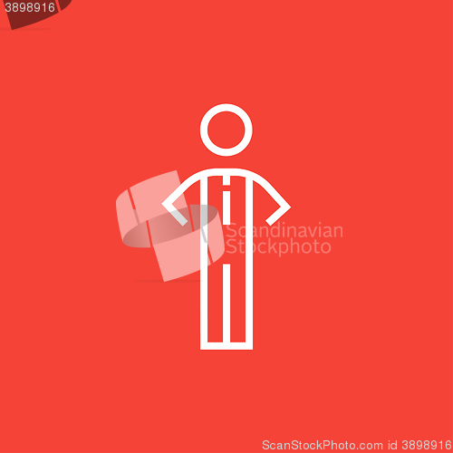 Image of Businessman standing line icon.