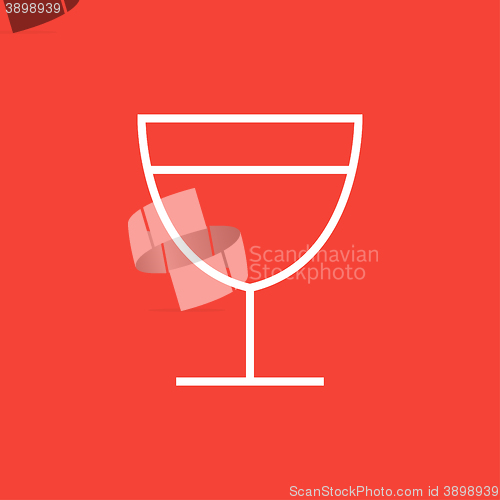 Image of Glass of wine line icon.