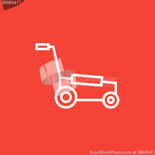 Image of Lawnmover line icon.