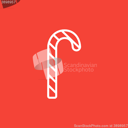 Image of Candy cane line icon.