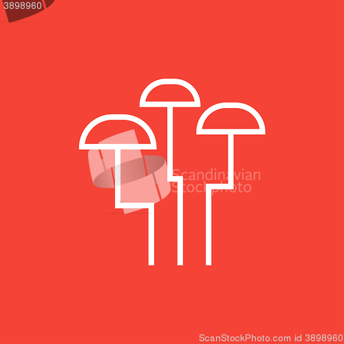 Image of Mushroom line icon.