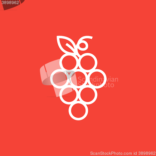 Image of Bunch of grapes line icon.