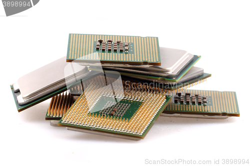 Image of computers chips isolated
