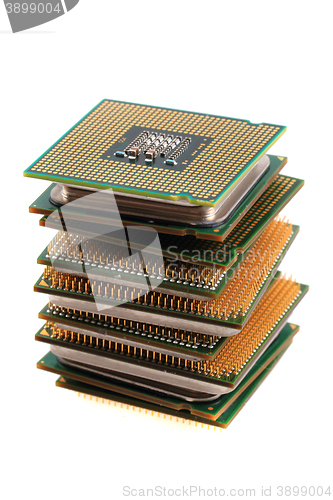Image of computers chips isolated
