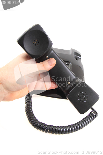 Image of old black phone