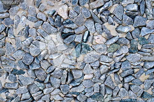 Image of Wall of gray granite gravel