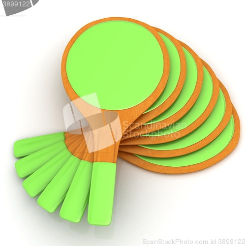 Image of Rackets for playing table tennis. 3D rendering