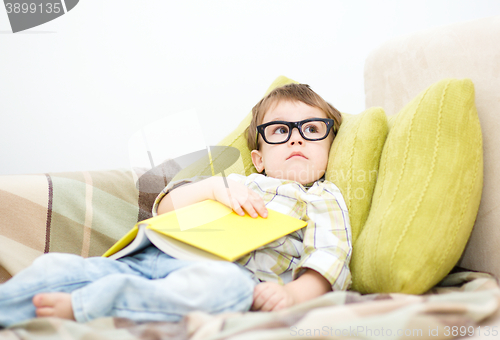 Image of Little child with book