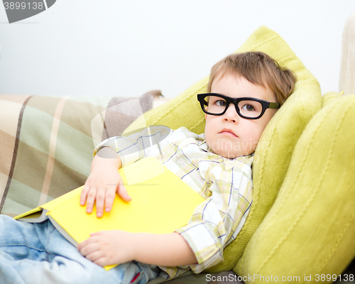 Image of Little child with book