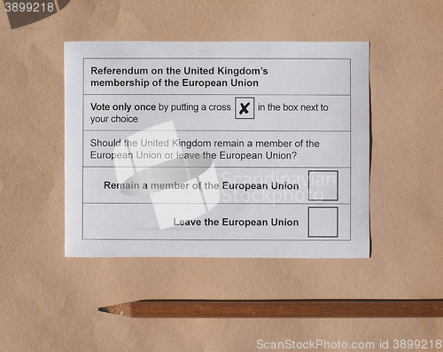 Image of Brexit referendum in UK