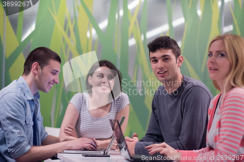 Image of students group study