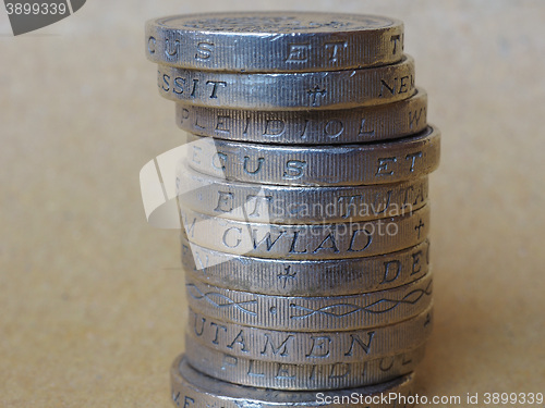 Image of Pound coins pile