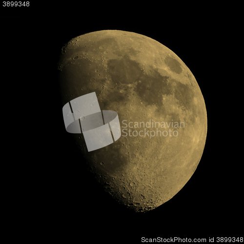 Image of Gibbous moon sepia