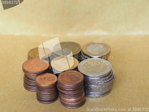 Image of Euro coins pile