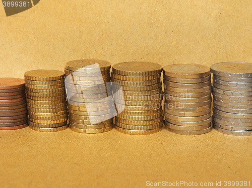 Image of Euro coins pile