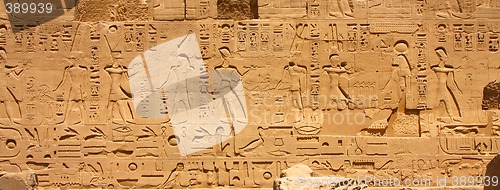 Image of Luxor temple Hieroglyphic