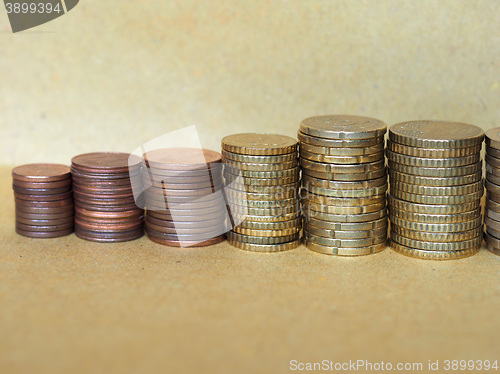 Image of Euro coins pile