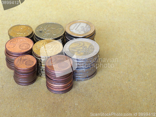 Image of Euro coins pile