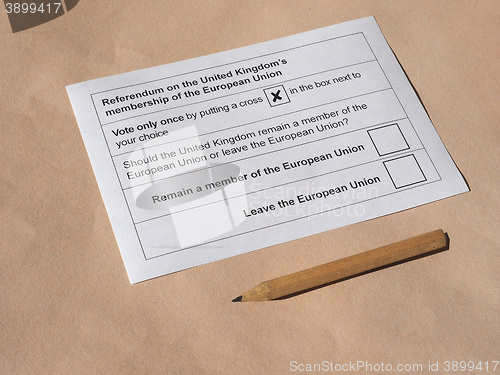 Image of Brexit referendum in UK
