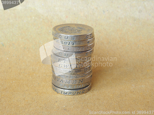 Image of Pound coins pile