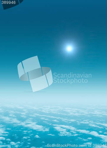 Image of flight above the sky