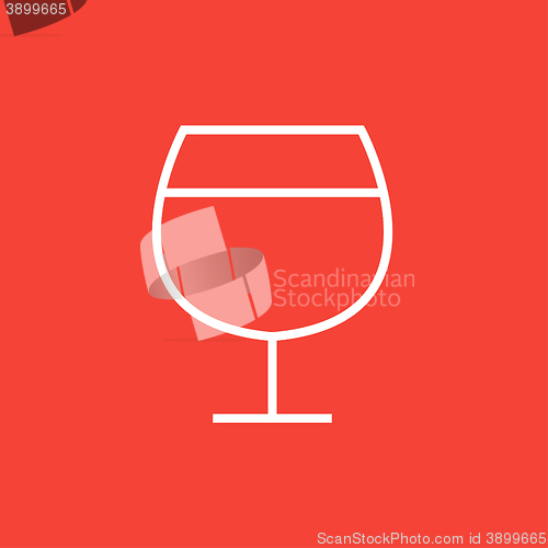 Image of Glass of wine line icon.