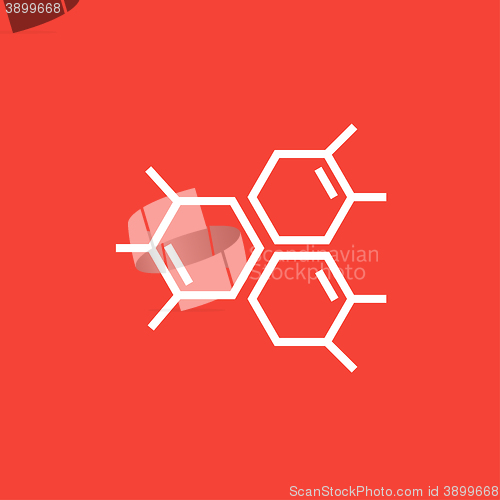 Image of Chemical formula line icon.