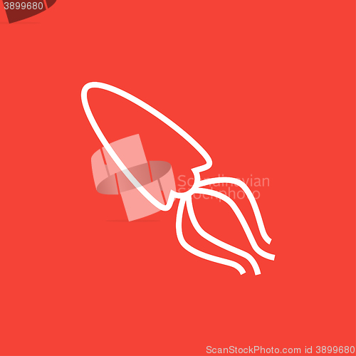 Image of Squid line icon.