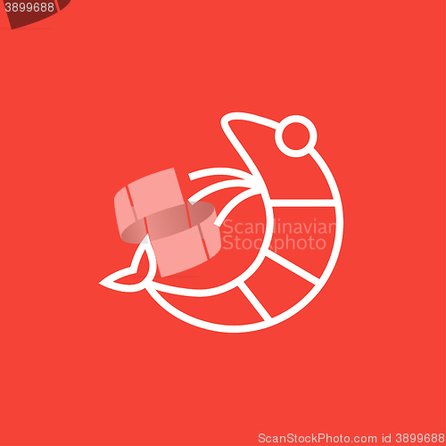 Image of Shrimp line icon.