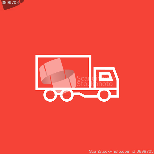 Image of Delivery truck line icon.