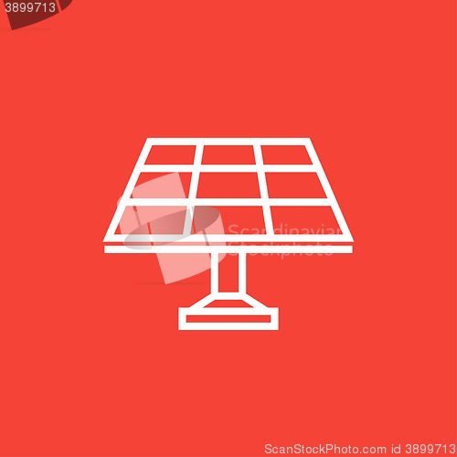 Image of Solar panel line icon.