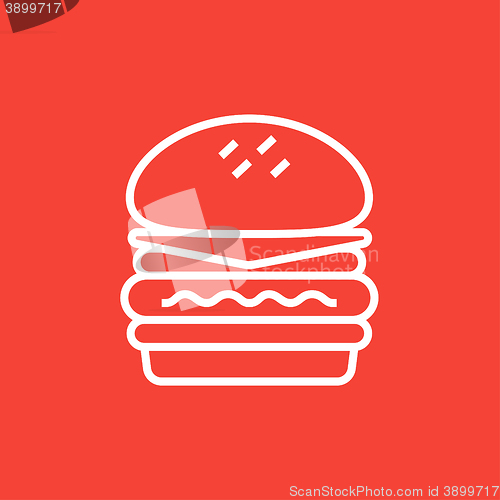 Image of Double burger line icon.