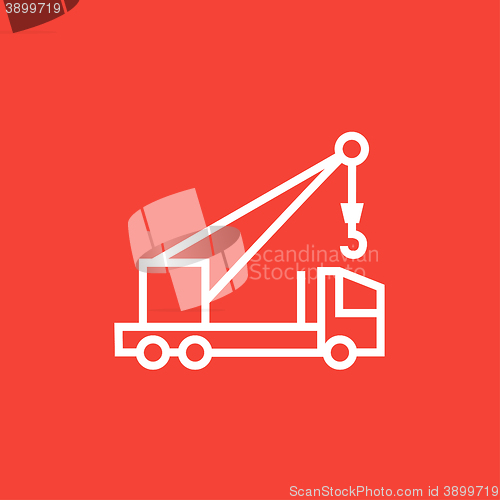 Image of Mobile crane line icon.