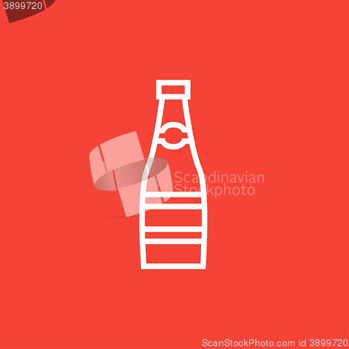 Image of Glass bottle line icon.