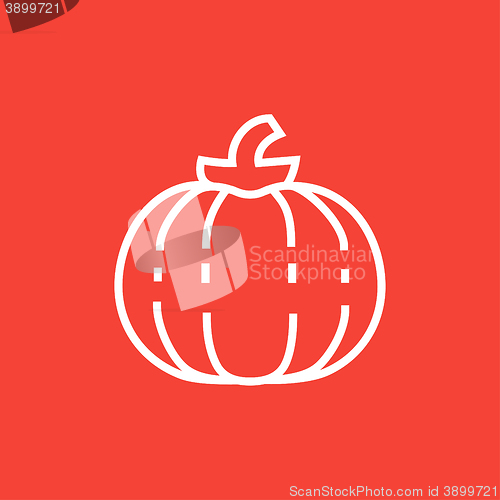 Image of Pumpkin line icon.