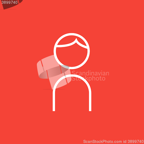 Image of Businessman line icon.