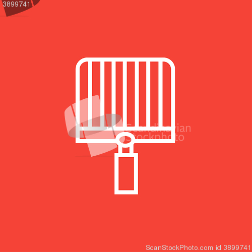 Image of Empty barbecue grill grate line icon.