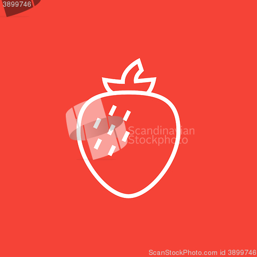 Image of Strawberry line icon.
