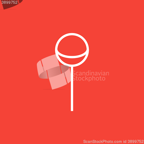 Image of Round lollipop line icon.