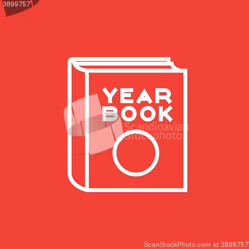 Image of Yearbook line icon.