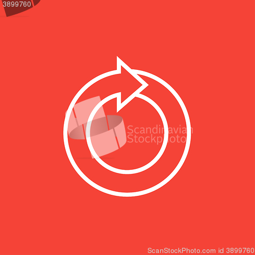 Image of Circular arrow line icon.