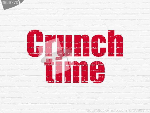 Image of Business concept: Crunch Time on wall background