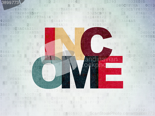 Image of Finance concept: Income on Digital Data Paper background