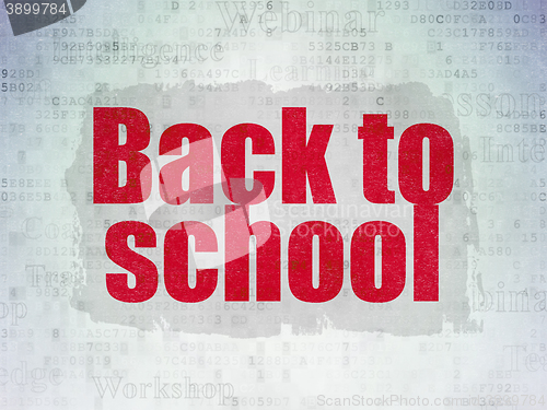 Image of Studying concept: Back to School on Digital Data Paper background