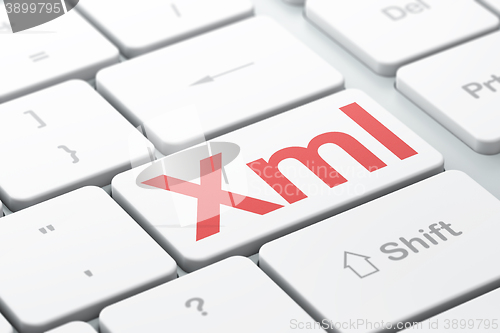 Image of Software concept: Xml on computer keyboard background