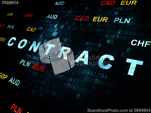 Image of Business concept: Contract on Digital background